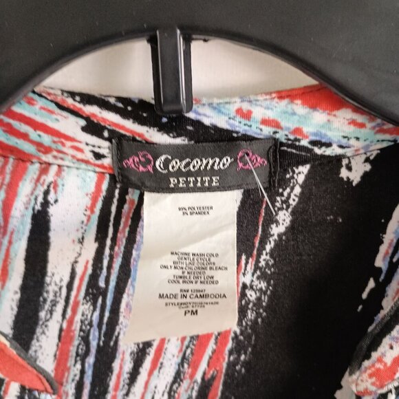Cocomo Petite Ladies Quarter Sleeve Tunic Top size Petite M - Picture 3 of 4